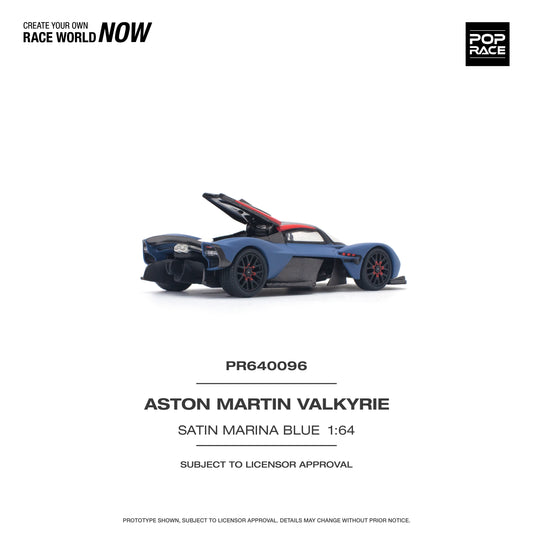 Pop Race Aston Martin Valkyrie - Satin Marina Blue