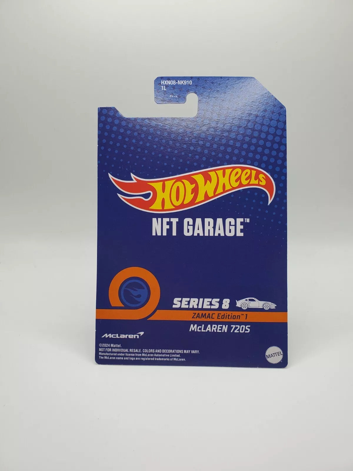 Hot Wheels NFT Garage Series 8 ZAMAC Edition McLaren 720s