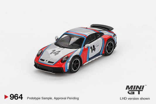 Mini GT #964 Porsche 911 Dakar “Rally 1974” - Ice Grey Metallic
