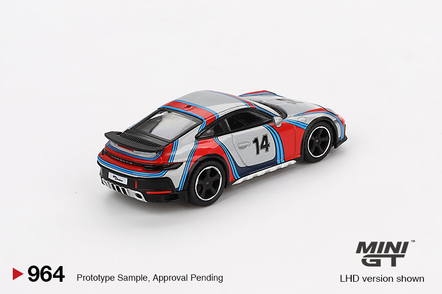 Mini GT #964 Porsche 911 Dakar “Rally 1974” - Ice Grey Metallic