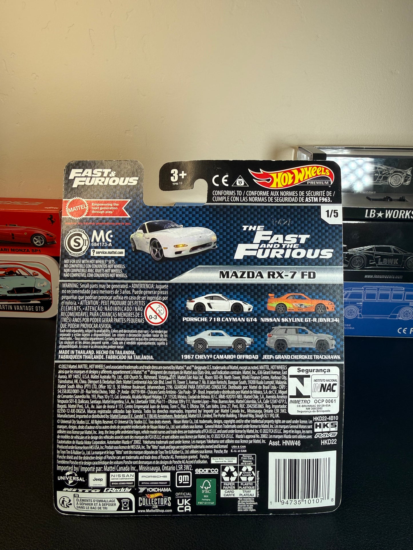 Hot Wheels Premium Fast and Furious Mazda RX-7 FD #1/5