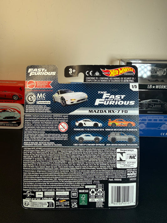 Hot Wheels Premium Fast and Furious Mazda RX-7 FD #1/5
