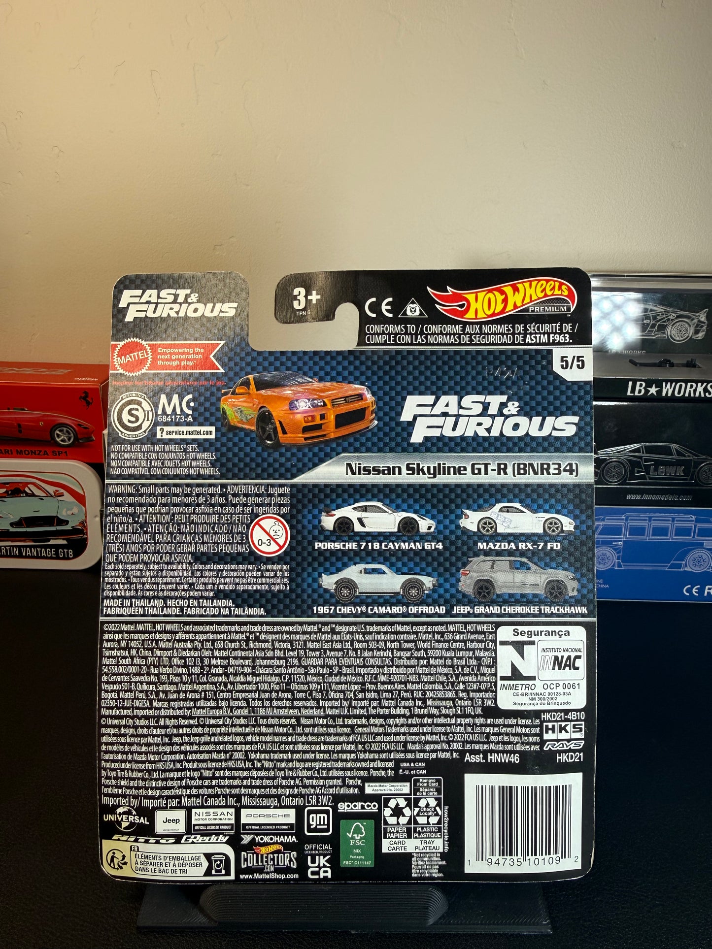 Hot Wheels Premium Fast and Furious Nissan Skyline GT-R (BNR34) #5/5