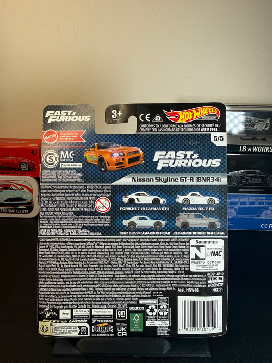 Hot Wheels Premium Fast and Furious Nissan Skyline GT-R (BNR34) #5/5