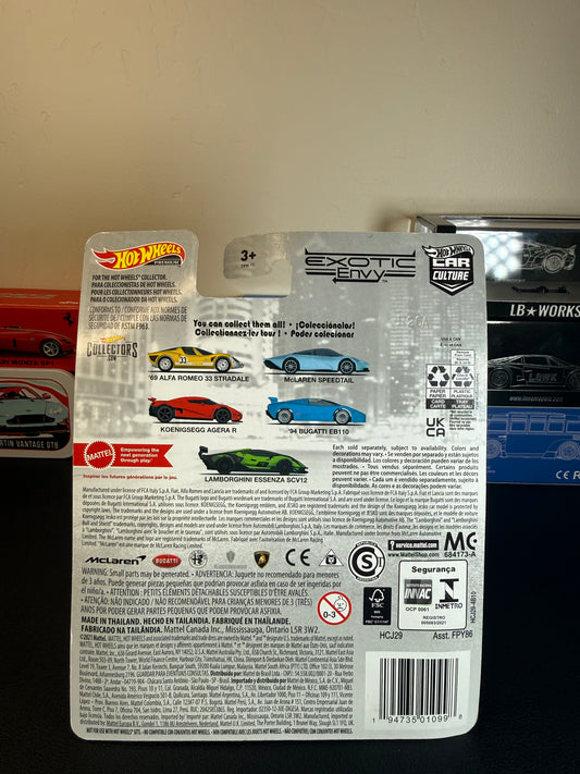 Hot Wheels Premium Car Culture Exotic Envy Lamborghini Essenza SCV12 #5/5