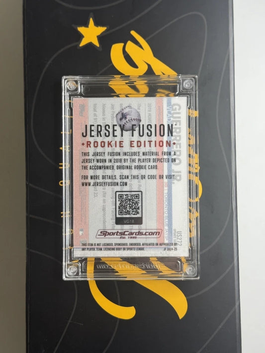 Jersey Fusion Vladimir Guerrero Jr. Game-Used Jersey Relic #/50