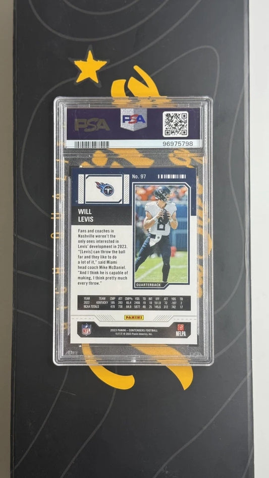 PSA 10 GEM MT 2023 Contenders Will Levis Season Ticket Rookie RC #97