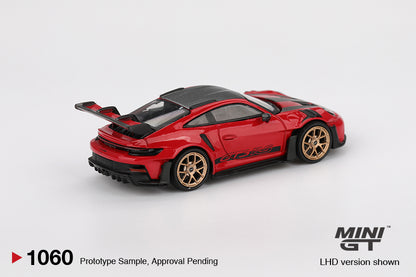 Mini GT #1060 Porsche 911 (992) GT3 RS Weissach Package - Guards Red