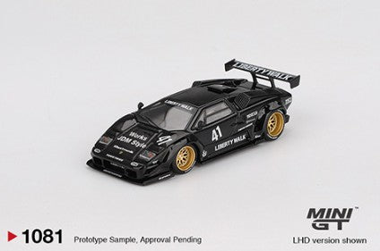 Mini GT #1081 Lamborghini Countach LB-WORKS – Black