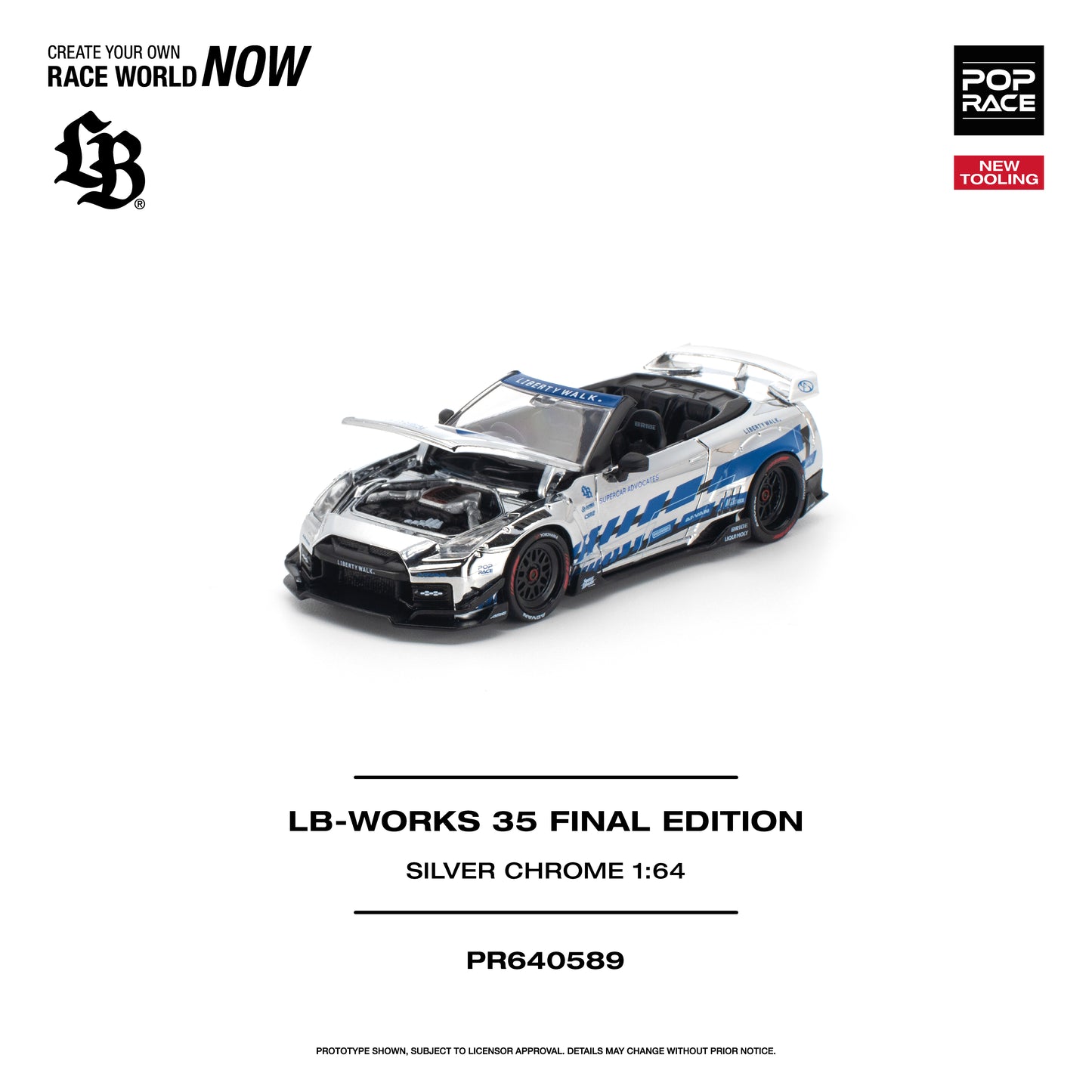 [PRE-ORDER] Pop Race LB-Works 35 Final Edition - Silver Chrome