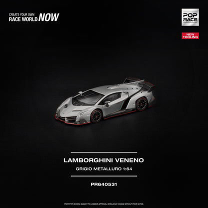 [PRE-ORDER] Pop Race Lamborghini Veneno - Grigio Metalluro