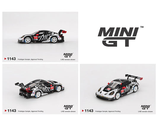[PRE-ORDER] Mini GT #1143 Porsche 911 GT3 R #77 AO Racing 2025 IMSA Petit Le Mans “Skelerexy”