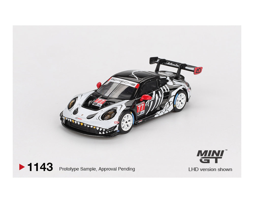 [PRE-ORDER] Mini GT #1143 Porsche 911 GT3 R #77 AO Racing 2025 IMSA Petit Le Mans “Skelerexy”