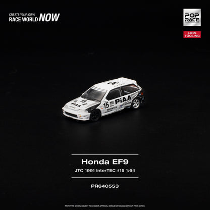 [PRE-ORDER] Pop Race Honda Civic (EF9) - #15 JTC 1991 InterTEC