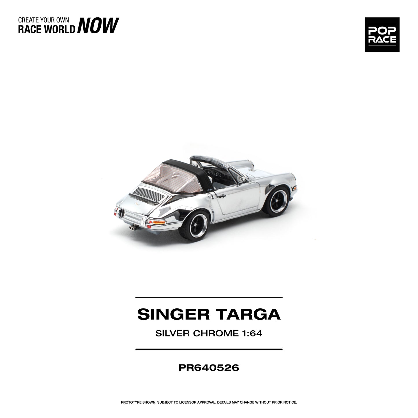 [PRE-ORDER] Pop Race Singer Targa - Silver Chrome