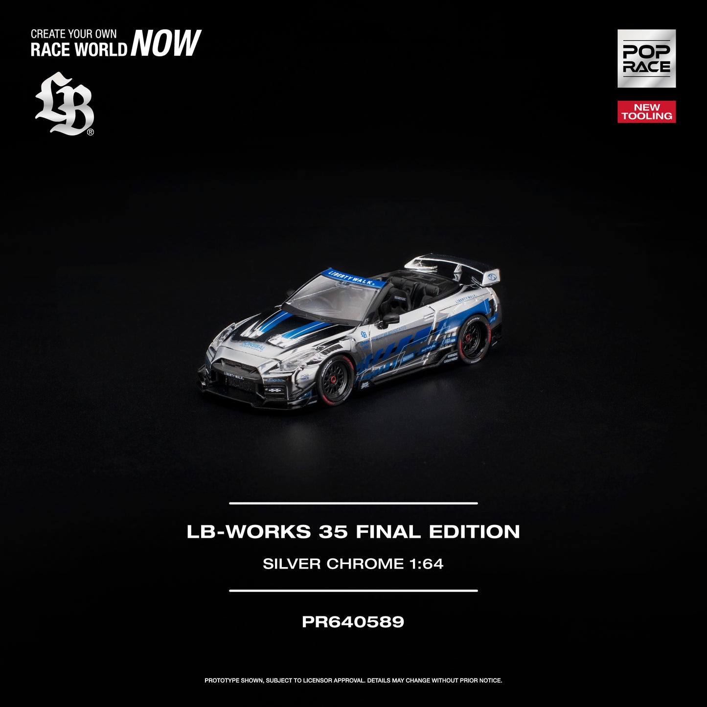 [PRE-ORDER] Pop Race LB-Works 35 Final Edition - Silver Chrome