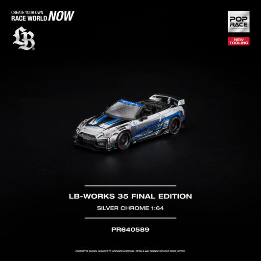 [PRE-ORDER] Pop Race LB-Works 35 Final Edition - Silver Chrome