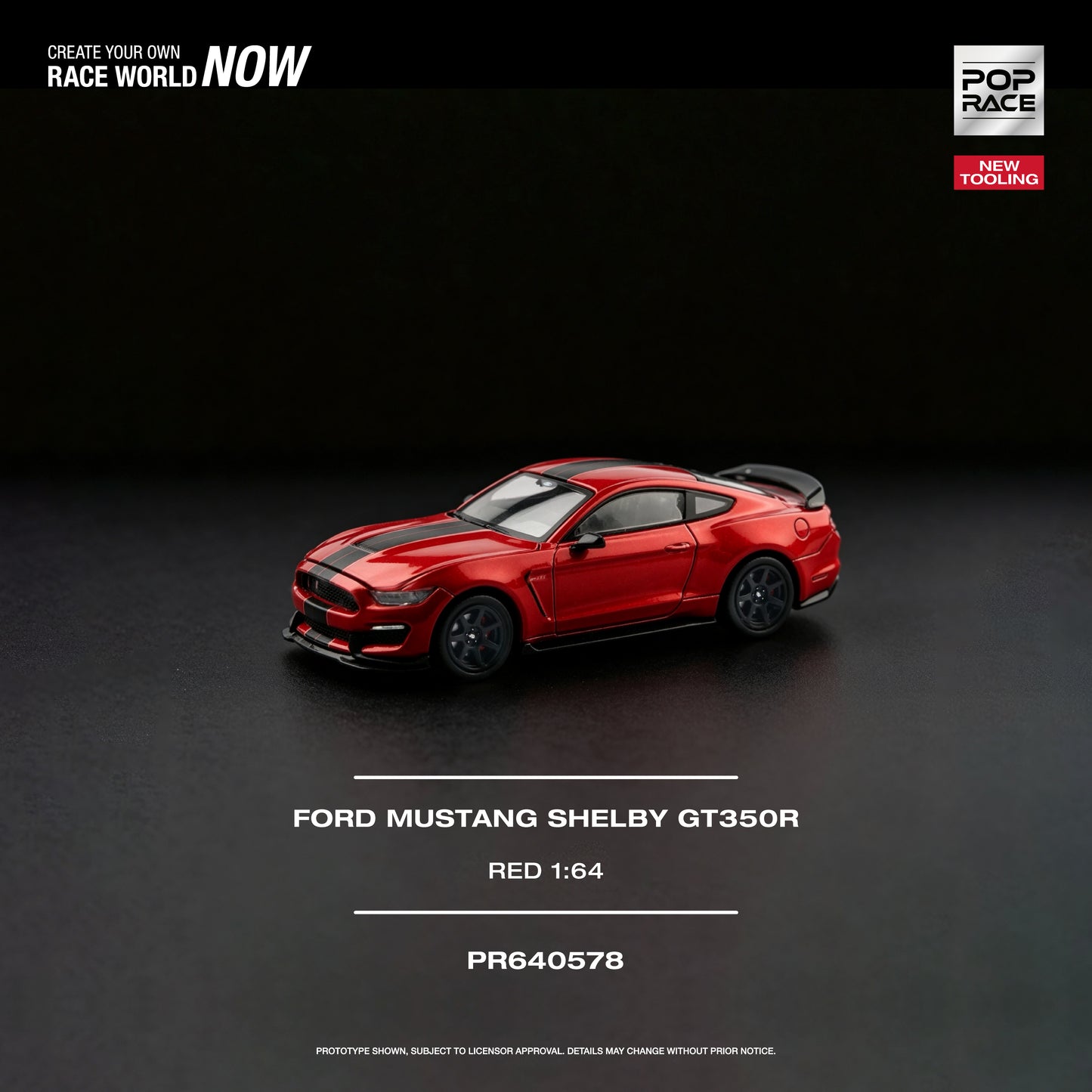 [PRE-ORDER] Pop Race Ford Mustang Shelby GT350R - Race Red