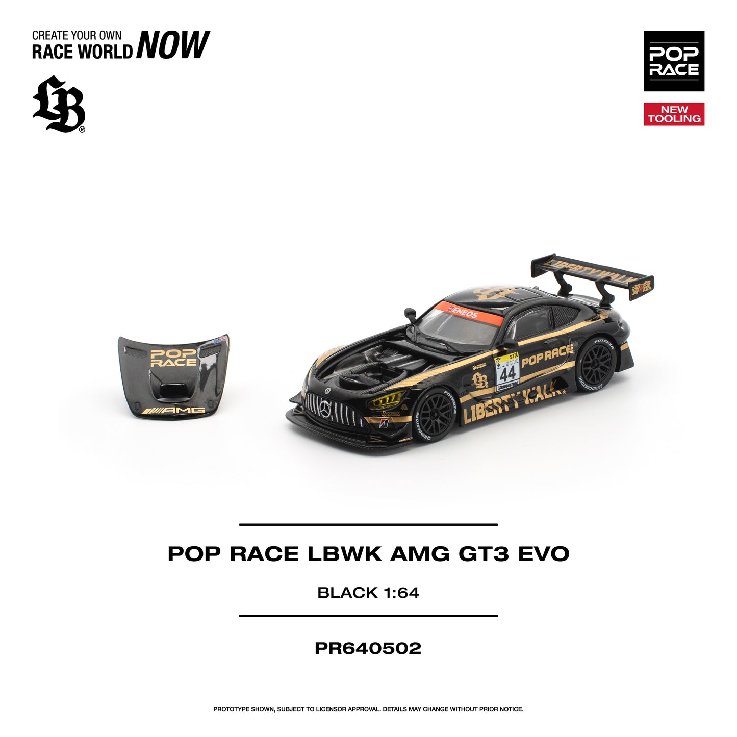[PRE-ORDER] Pop Race LBWK AMG GT3 EVO - Black