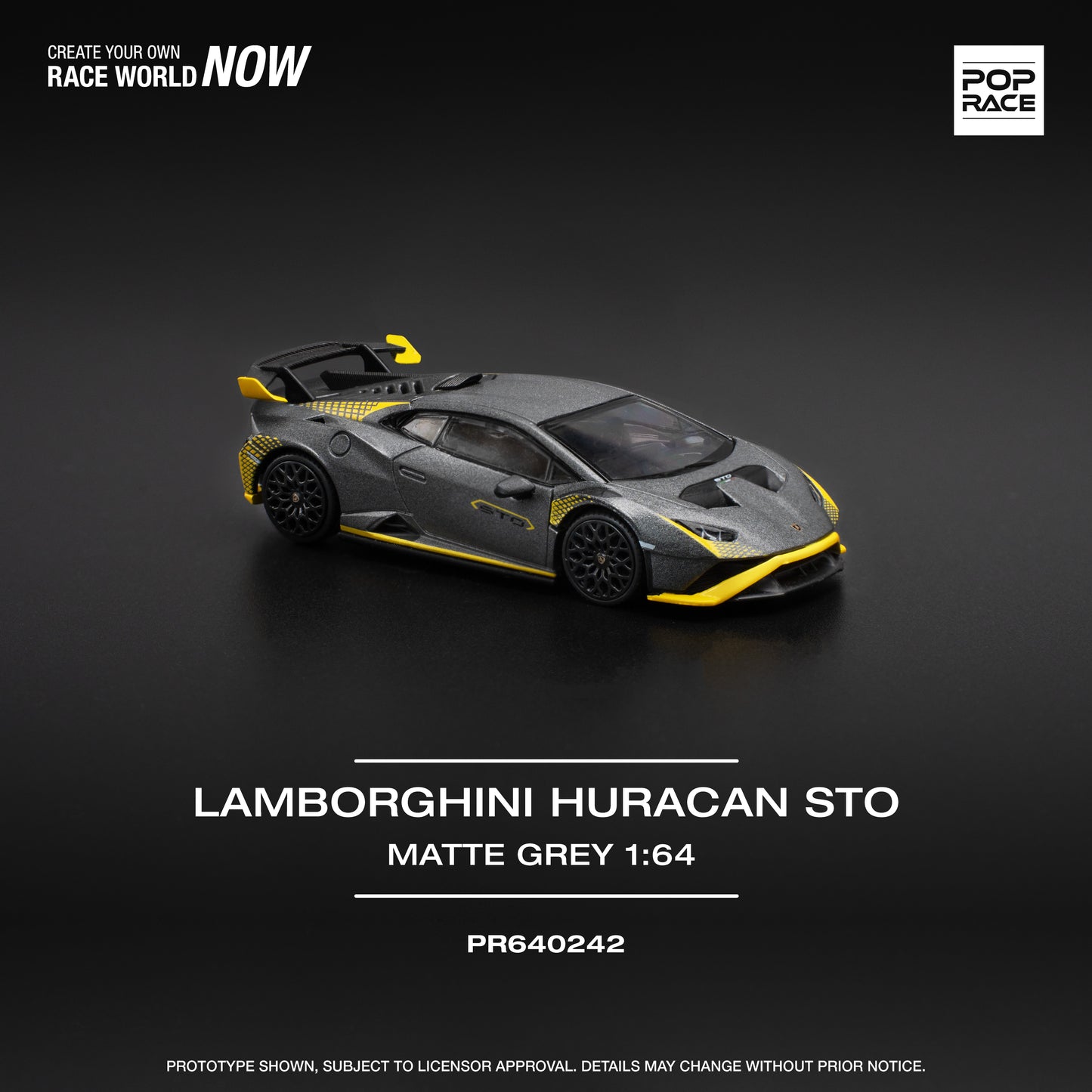 Pop Race Lamborghini Huracan STO - Matte Grey
