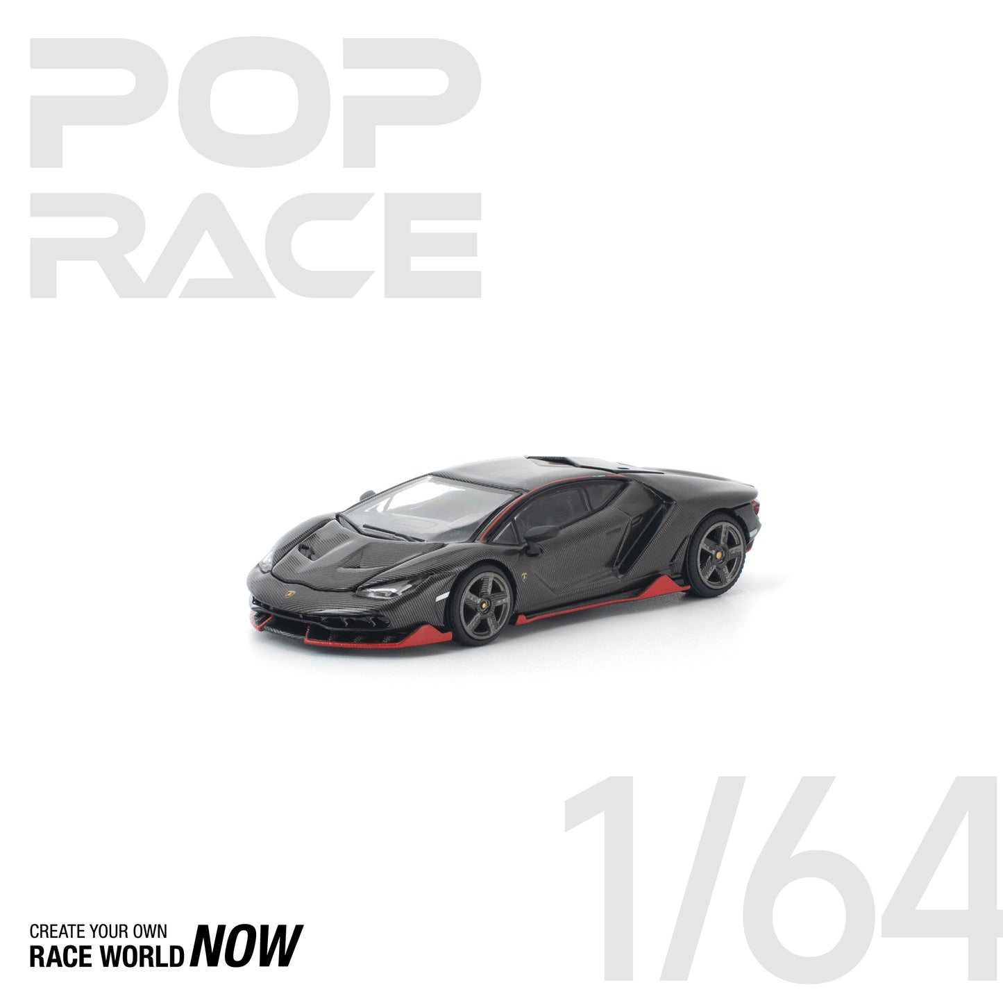 [PRE-ORDER] Pop Race Lamborghini Centenario - Carbon/Red