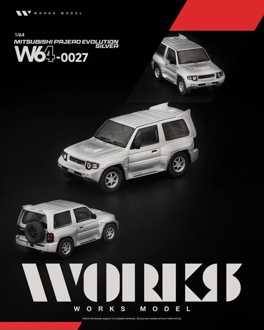 [PRE-ORDER] Works Model Mitsubishi Pajero Evolution - Silver