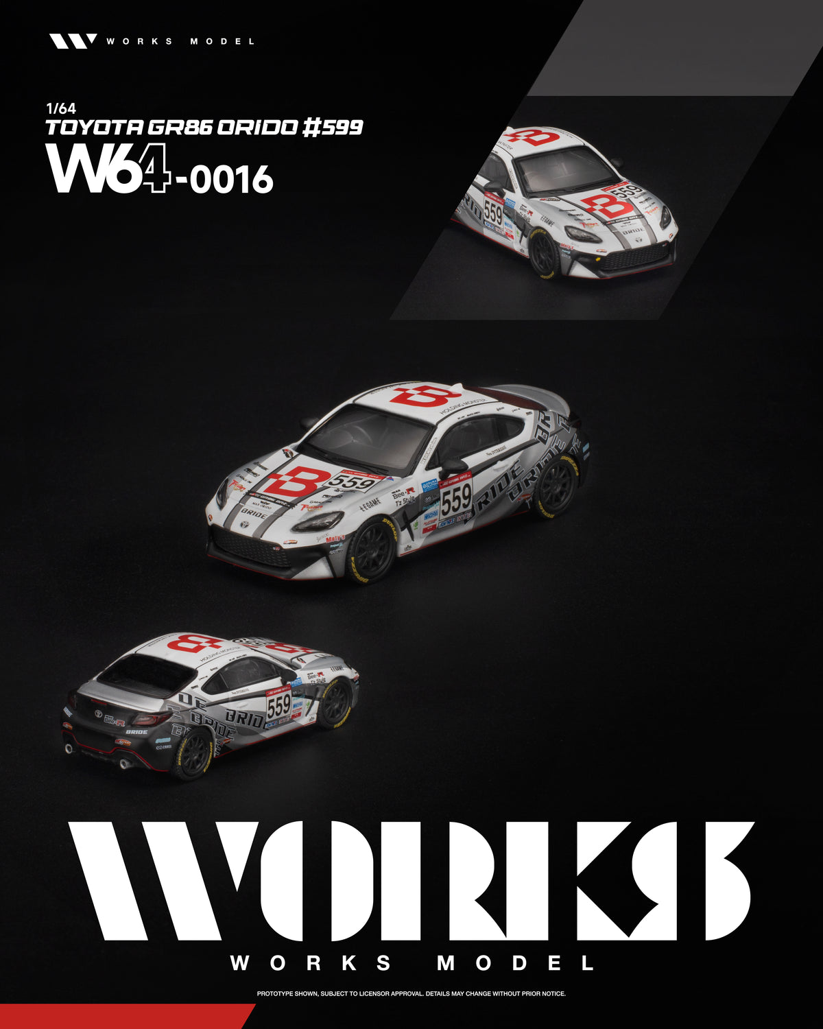 [PRE-ORDER] Works Model Toyota GR86 - Orido #599