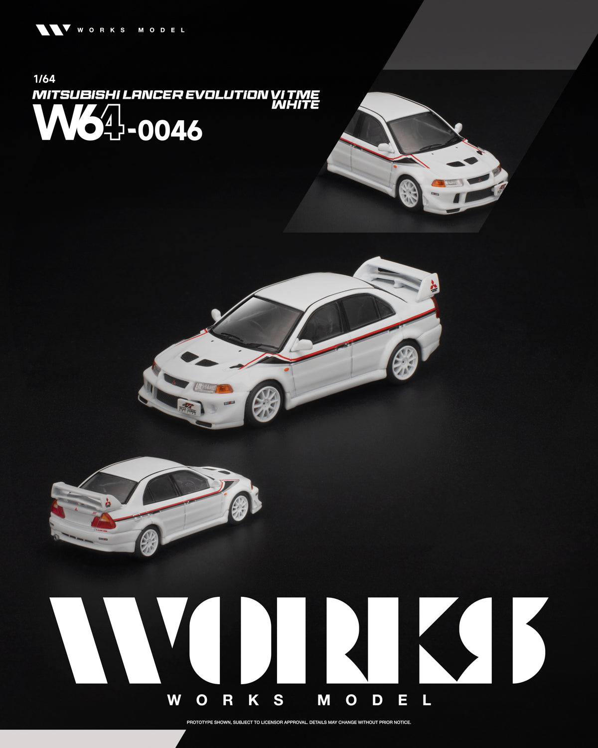 [PRE-ORDER] Works Model Mitsubishi Lancer Evolution V1 - Tommi Makinen White