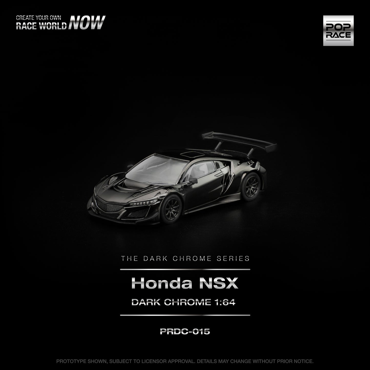 [PRE-ORDER] Pop Race Honda NSX GT3 EV022 - Dark Chrome