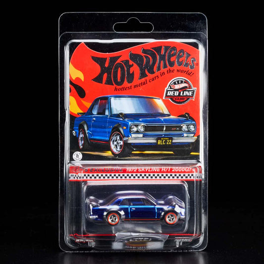 Hot Wheels Collectors 2022 RLC Membership Blue ’72 Nissan Skyline H/T 2000 GT-R