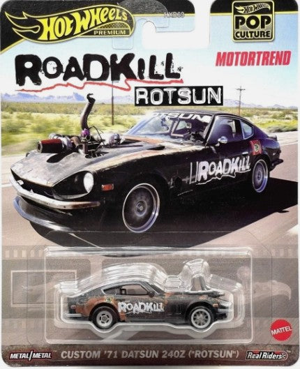 Hot Wheels Premium Pop Culture Motortrend Roadkill Rotsun Custom ‘71 Datsun 240z (“Rotsun”)