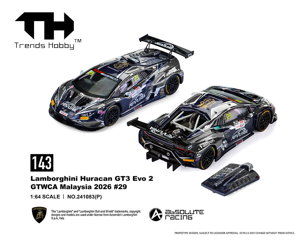 [PRE-ORDER] Trends Hobby Lamborghini Huracan GT3 EVO – GTWCA Malaysia 2026 #29