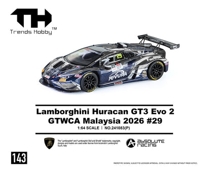 [PRE-ORDER] Trends Hobby Lamborghini Huracan GT3 EVO – GTWCA Malaysia 2026 #29