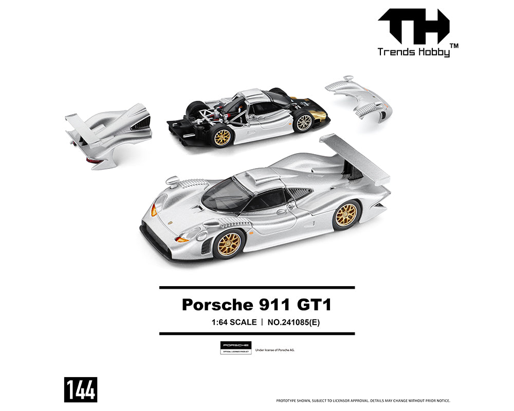 [PRE-ORDER] Trends Hobby Porsche 911 GT1 1998 - Silver