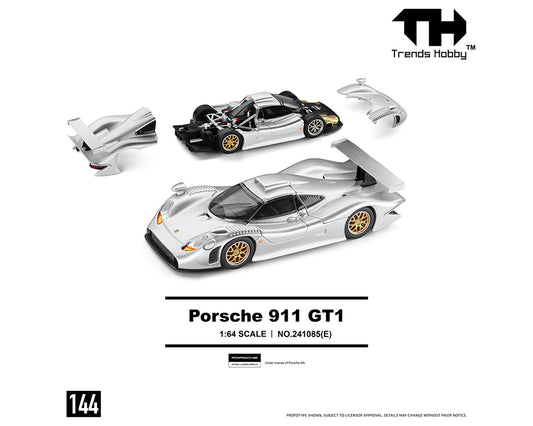 [PRE-ORDER] Trends Hobby Porsche 911 GT1 1998 - Silver