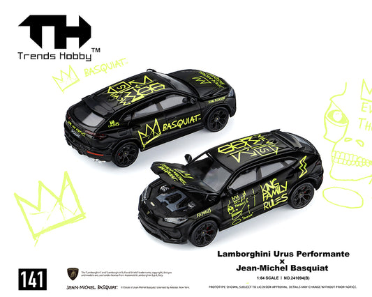 [PRE-ORDER] Trends Hobby 1:64 Lamborghini Urus Performance x Jean Michael Basquiat (Matte Black)