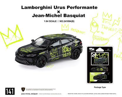 [PRE-ORDER] Trends Hobby 1:64 Lamborghini Urus Performance x Jean Michael Basquiat (Matte Black)