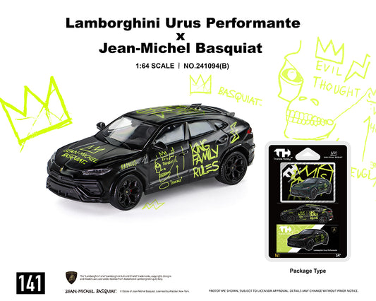 [PRE-ORDER] Trends Hobby 1:64 Lamborghini Urus Performance x Jean Michael Basquiat (Matte Black)