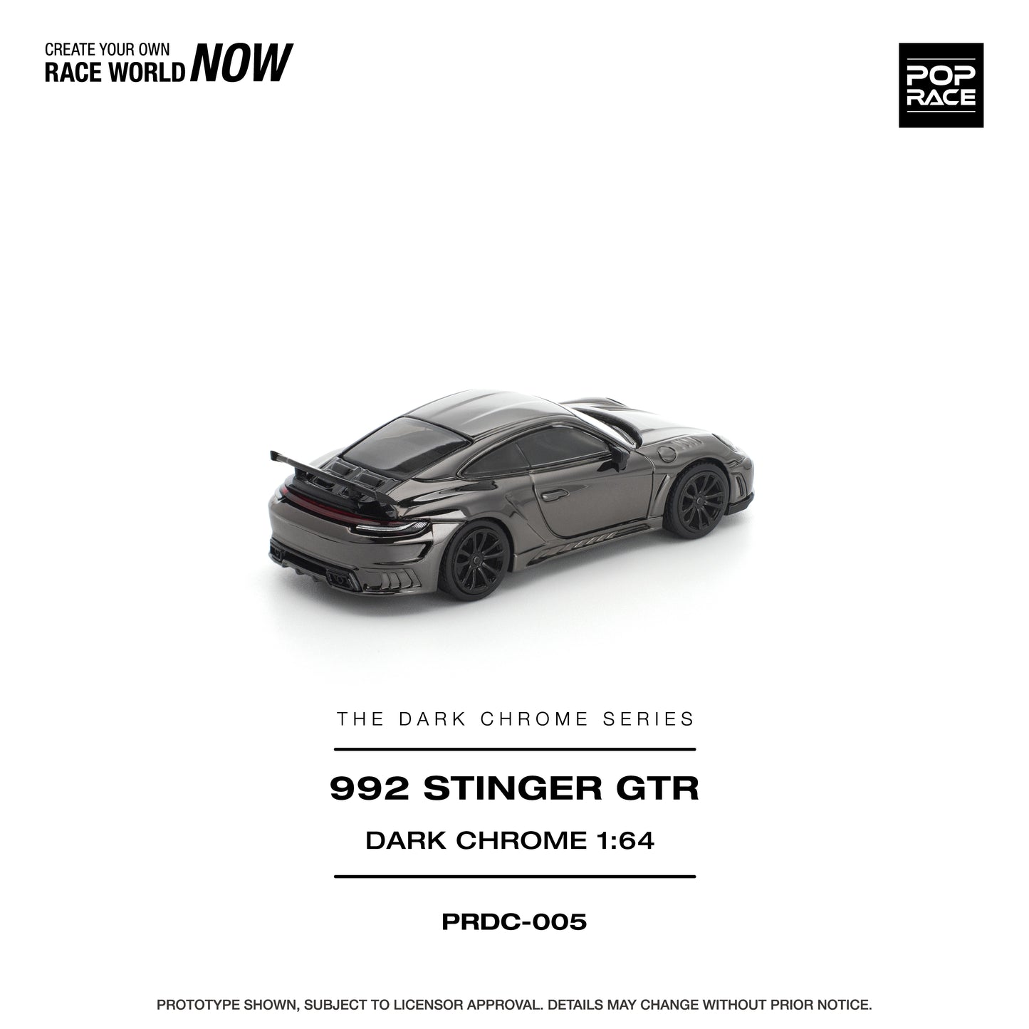 [PRE-ORDER] Pop Race 992 Singer GTR - Dark Chrome