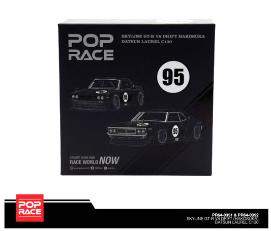 [HONG KONG TOYCAR SALON 2025] Pop Race x Daigo Saito Skyline GT-R V8 Drift “Hakosuka” & Datsun Laurel C130 2-Car Box Set