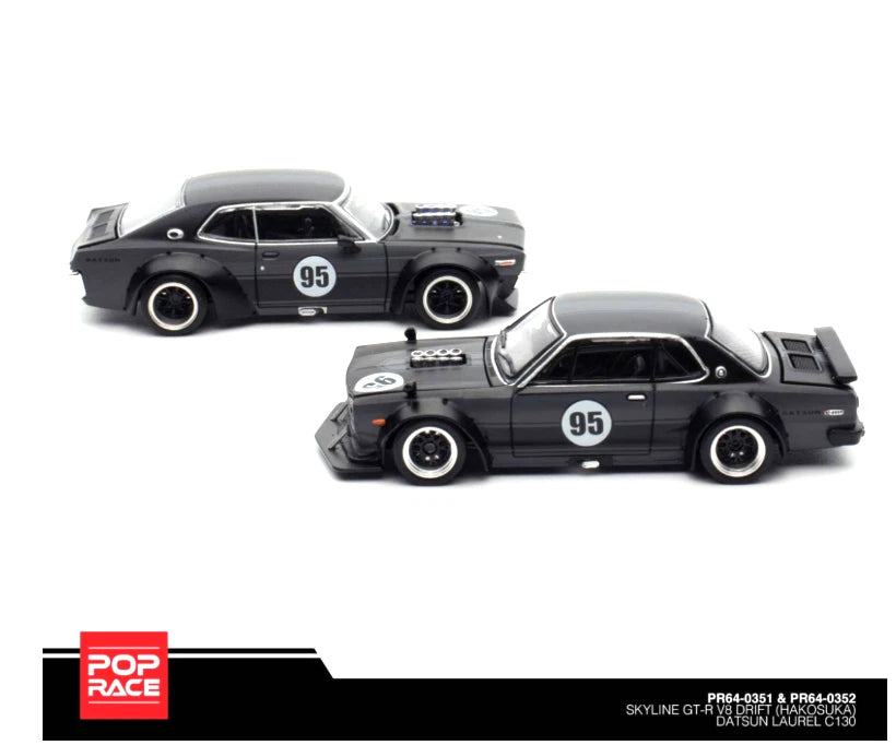 [HONG KONG TOYCAR SALON 2025] Pop Race x Daigo Saito Skyline GT-R V8 Drift “Hakosuka” & Datsun Laurel C130 2-Car Box Set