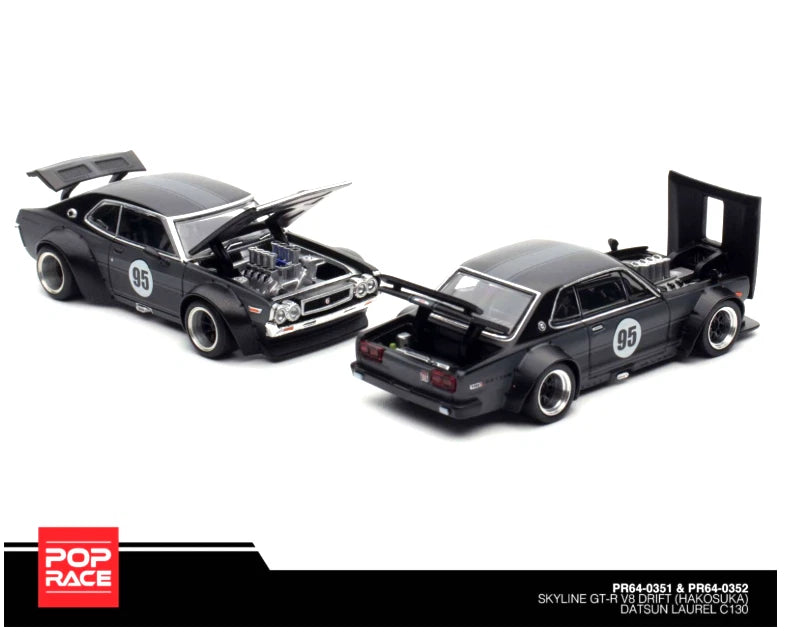 [HONG KONG TOYCAR SALON 2025] Pop Race x Daigo Saito Skyline GT-R V8 Drift “Hakosuka” & Datsun Laurel C130 2-Car Box Set