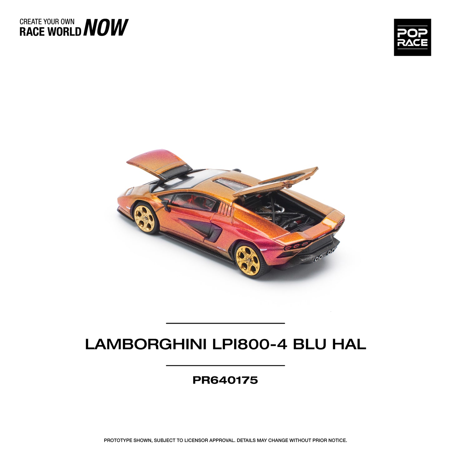 Pop Race Lamborghini Countach LPI 800-4 - Blu Hal