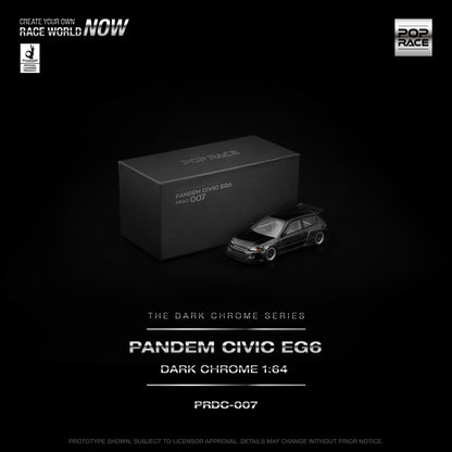 [PRE-ORDER] Pop Race Pandem Civic EG6 - Dark Chrome
