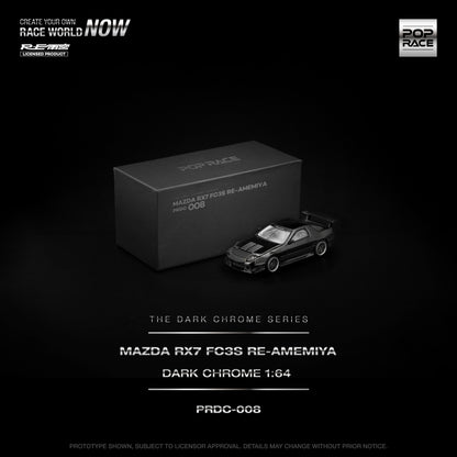 [PRE-ORDER] Pop Race Mazda RX7 (FC3S) Re-Amemiya - Dark Chrome