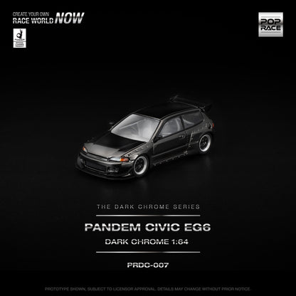 [PRE-ORDER] Pop Race Pandem Civic EG6 - Dark Chrome