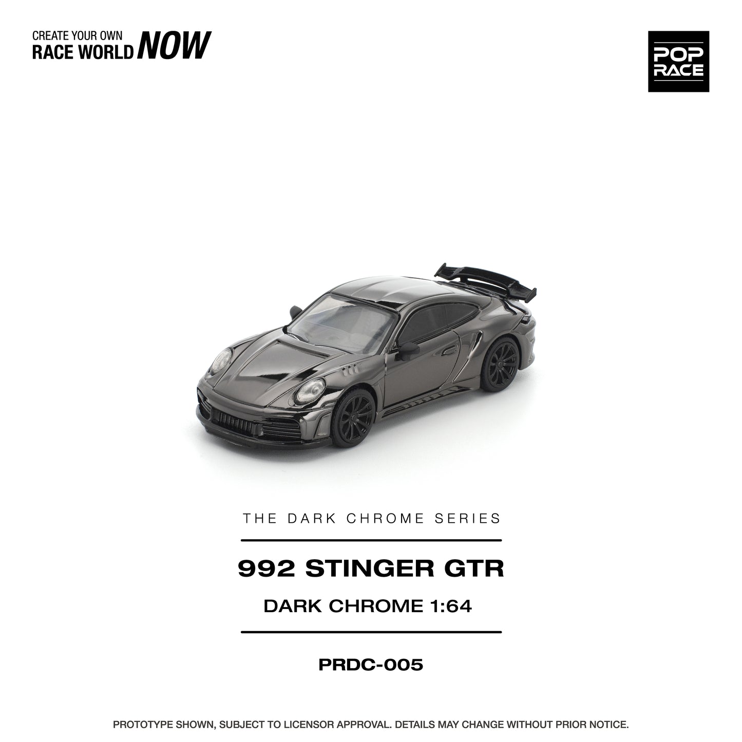 [PRE-ORDER] Pop Race 992 Singer GTR - Dark Chrome