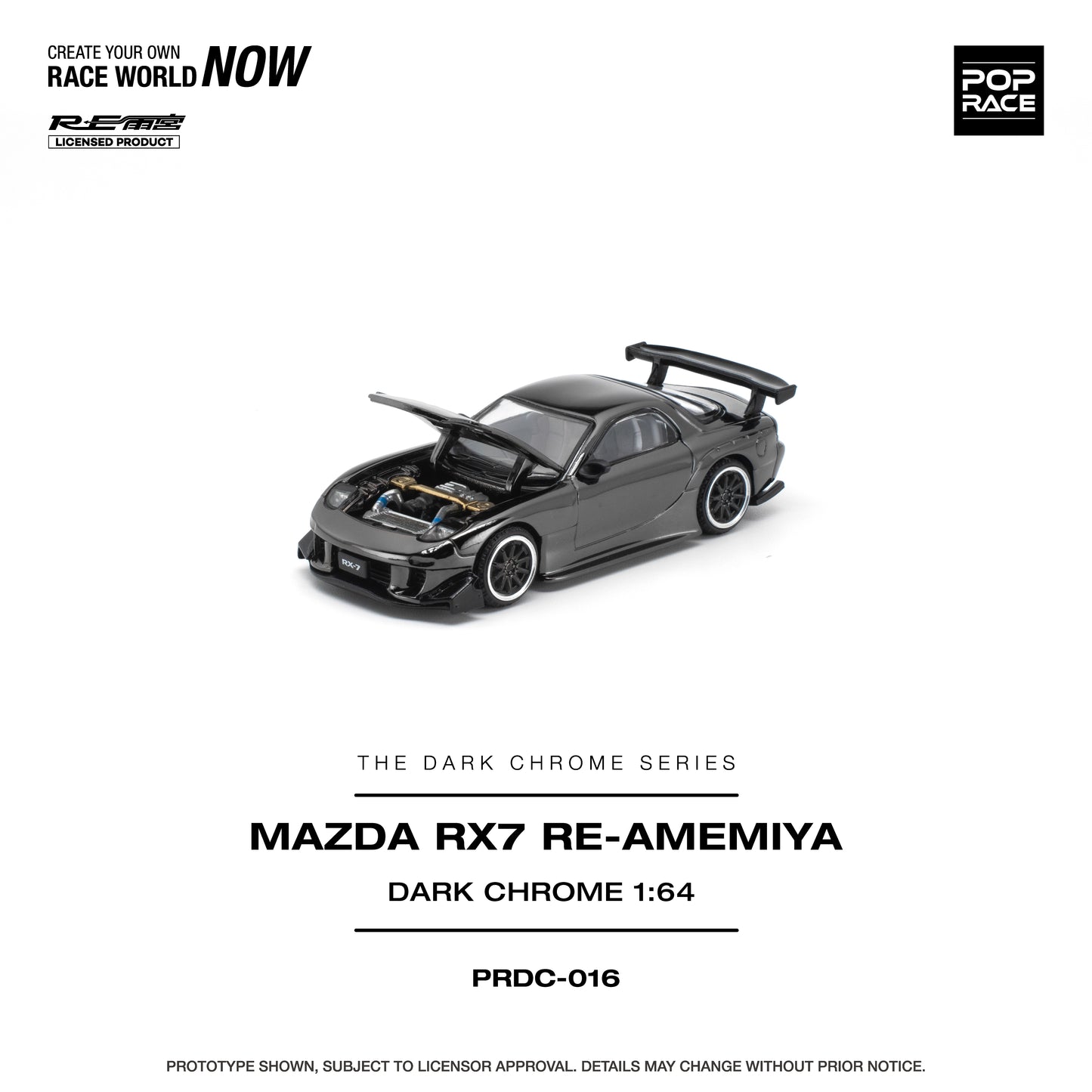 [PRE-ORDER] Pop Race Mazda RX-7 RE-AMEMIYA - Dark Chrome
