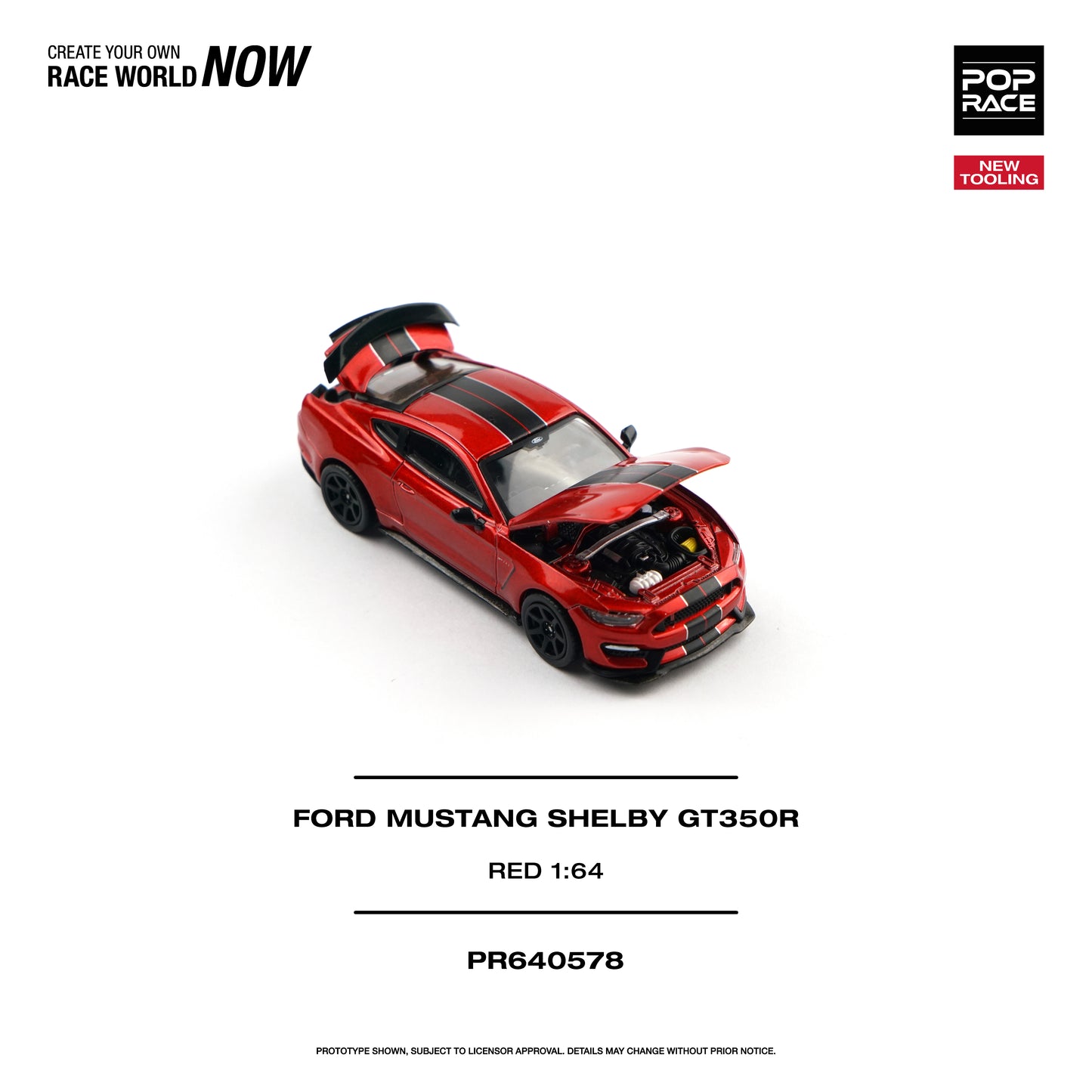 [PRE-ORDER] Pop Race Ford Mustang Shelby GT350R - Race Red