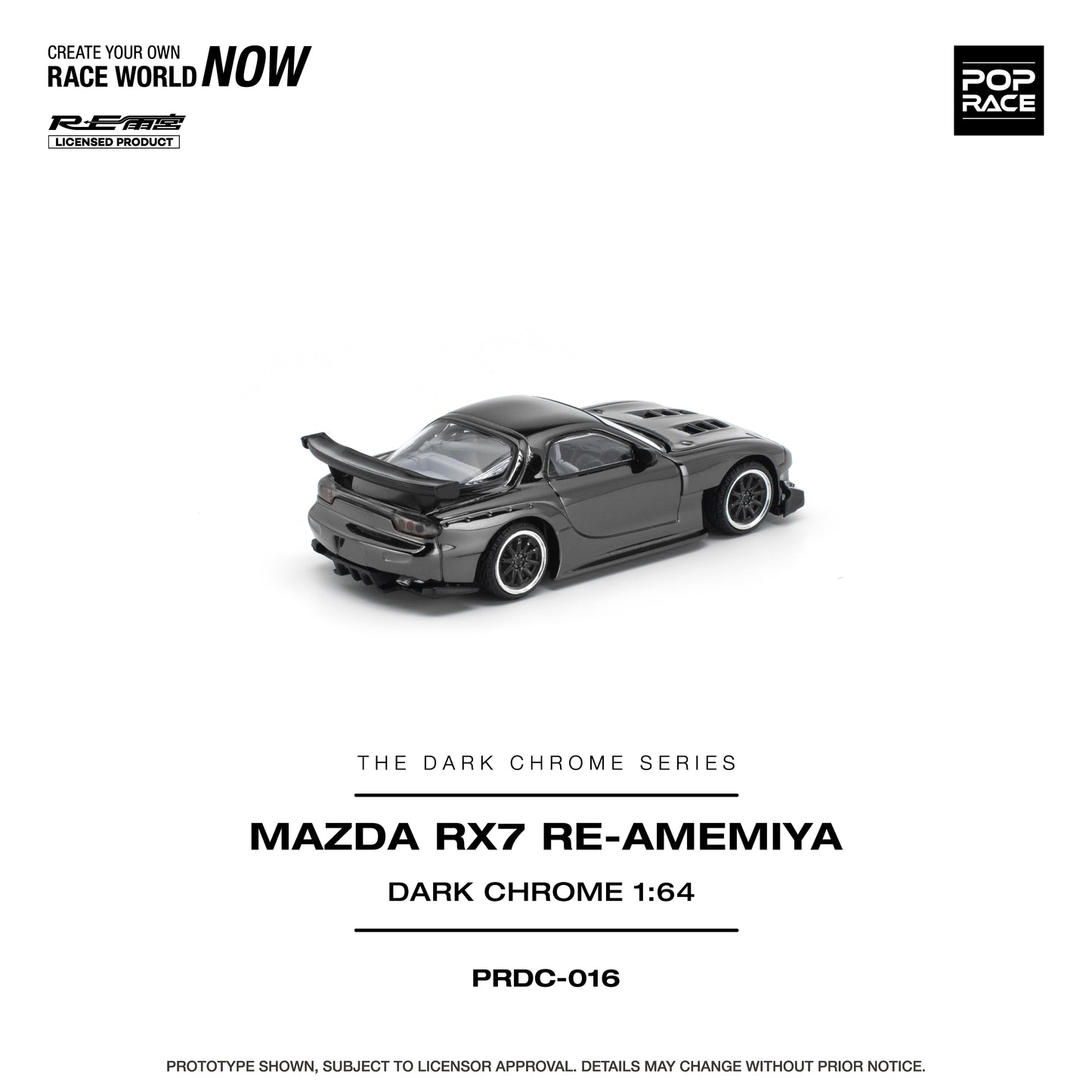 [PRE-ORDER] Pop Race Mazda RX-7 RE-AMEMIYA - Dark Chrome